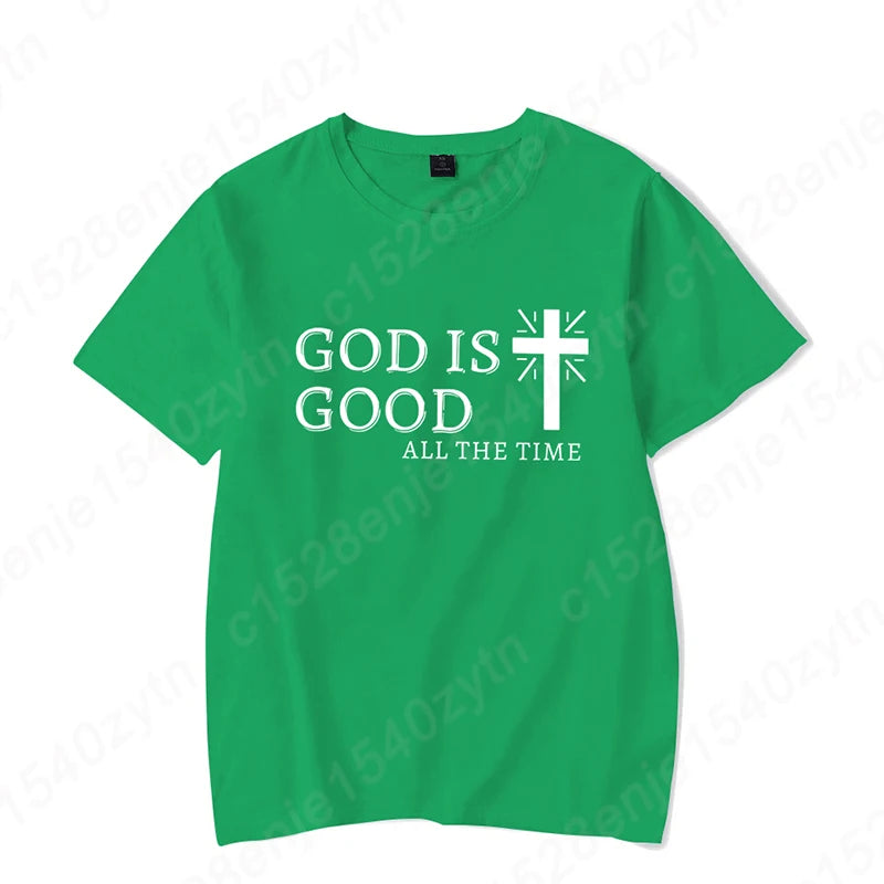 God Is Good All the Time – Men’s Christian T-Shirt | Faith-Based Black Tee