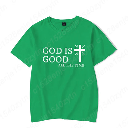 God Is Good All the Time – Men’s Christian T-Shirt | Faith-Based Black Tee