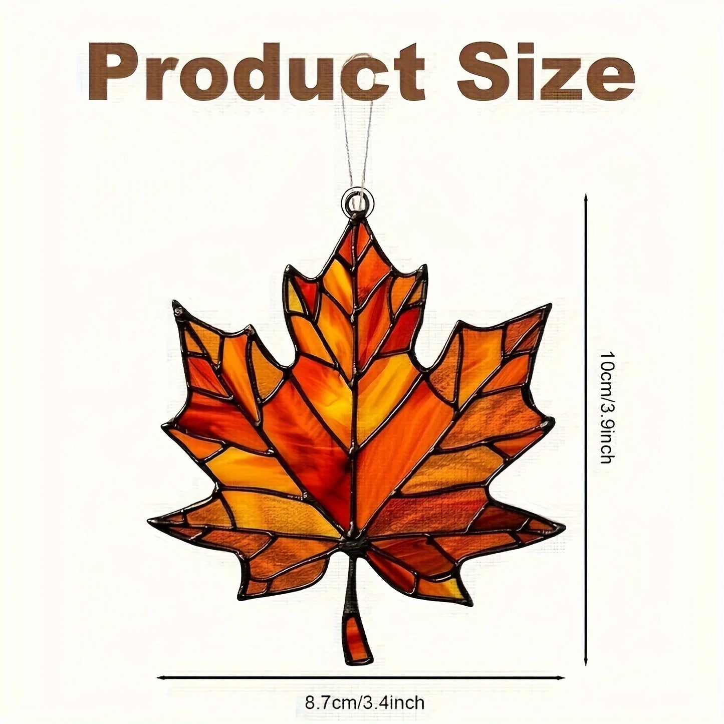 Thanksgiving Acrylic Maple Leaf Light Catcher – Autumn Home & Door Decor Gift