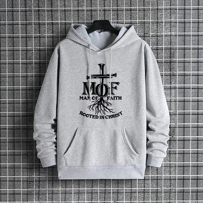 “Man of Faith Christian Hoodie | Bible Verse Streetwear Sweatshirt for Men | Gather & Co. LLC”
