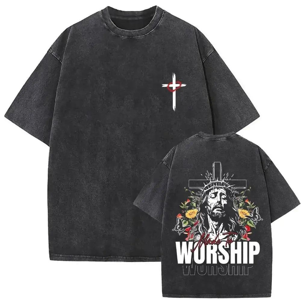 Men’s Christian Vintage Graphic Tees – Forgive Them Father + 30 Bold Faith-Based Designs