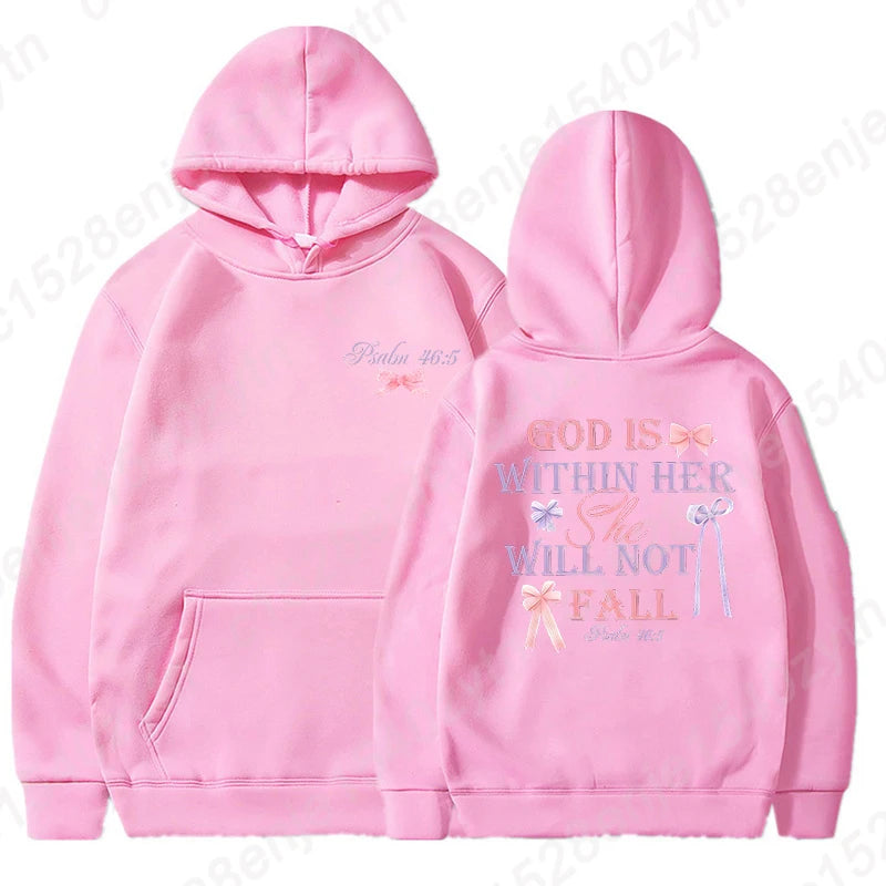 “God Is Within Her Hoodie | Psalm 46:5 Christian Women’s Faith Sweatshirt | Gather & Co. LLC”