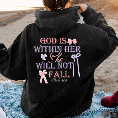 “God Is Within Her Hoodie | Psalm 46:5 Christian Women’s Faith Sweatshirt | Gather & Co. LLC”