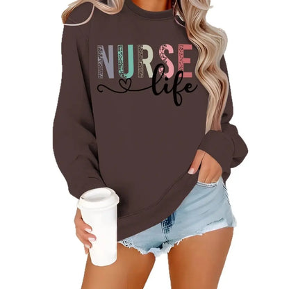 “Nurse Life Sweatshirt | Cozy Graphic Crewneck for Women | Gather & Co. LLC”