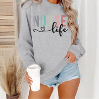 “Nurse Life Sweatshirt | Cozy Graphic Crewneck for Women | Gather & Co. LLC”