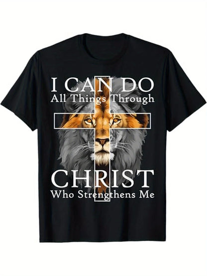 Lion of Judah Tee - Bold Christian Design For Men
