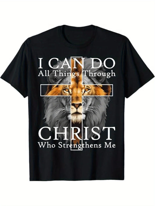 Lion of Judah Tee - Bold Christian Design For Men