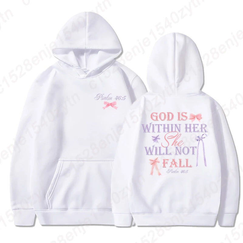 “God Is Within Her Hoodie | Psalm 46:5 Christian Women’s Faith Sweatshirt | Gather & Co. LLC”