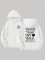 Jesus Has My Back Women’s Christian Hoodie | Faith Pullover Sweatshirt | Inspirational Streetwear by Gather & Co. LLC