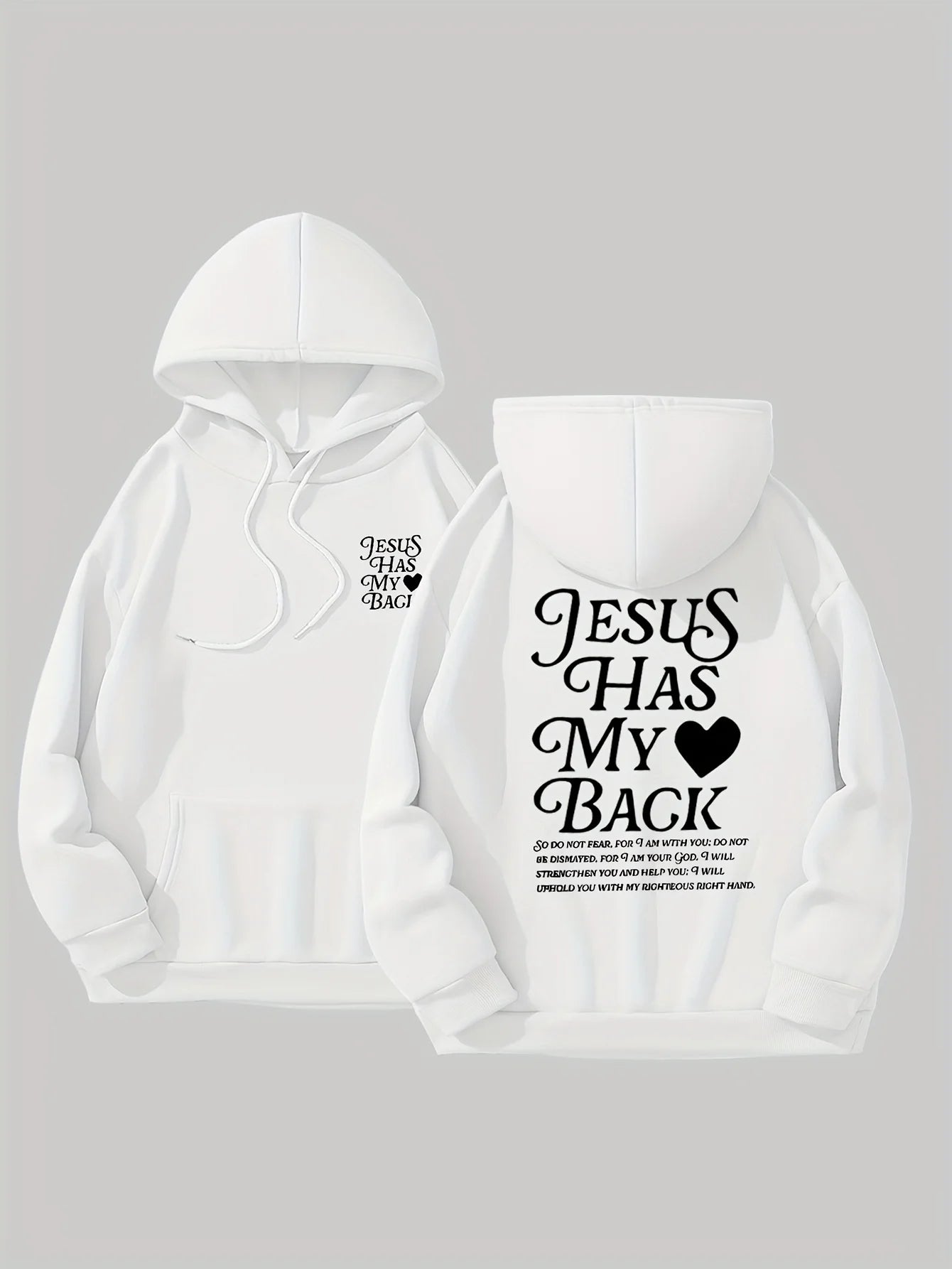 Jesus Has My Back Women’s Christian Hoodie | Faith Pullover Sweatshirt | Inspirational Streetwear by Gather & Co. LLC