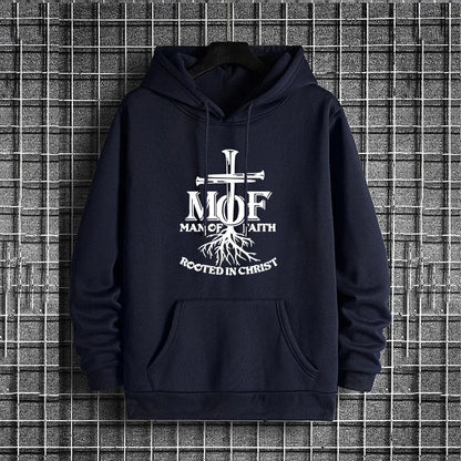 “Man of Faith Christian Hoodie | Bible Verse Streetwear Sweatshirt for Men | Gather & Co. LLC”