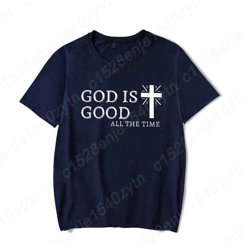 God Is Good All the Time – Men’s Christian T-Shirt | Faith-Based Black Tee