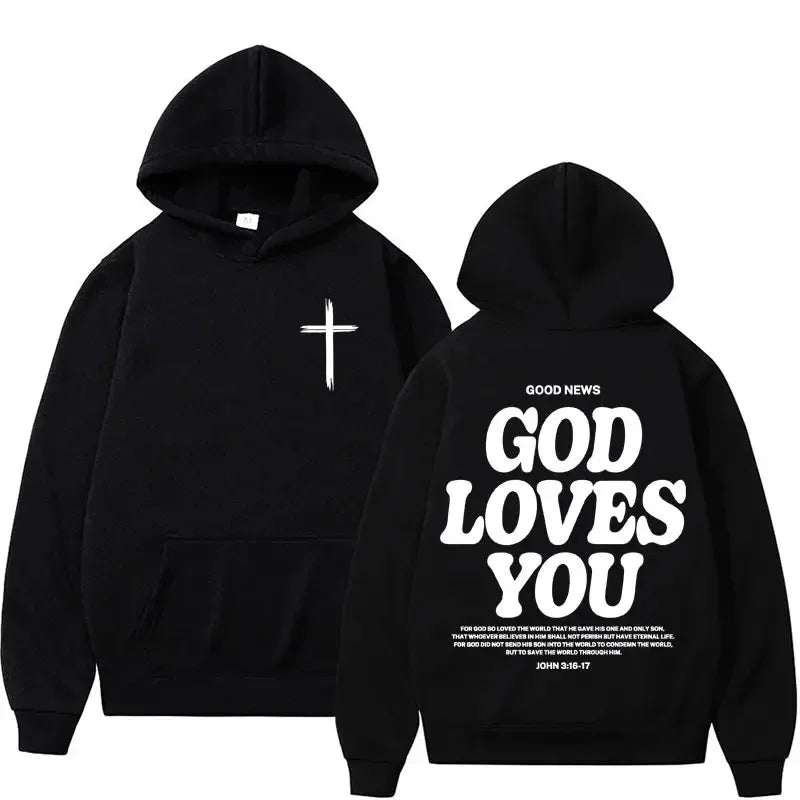 “God Loves You Unisex Christian Hoodie | 20+ Bible Verse Designs | Men’s & Women’s Faith Sweatshirts | Gather & Co. LLC”