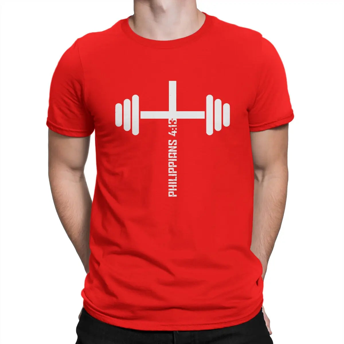 Philippians 4:13 Fitness Tee - Vintage Christian Workout Shirt