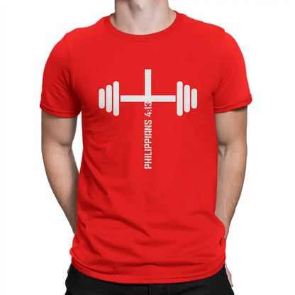 Philippians 4:13 Fitness Tee - Vintage Christian Workout Shirt