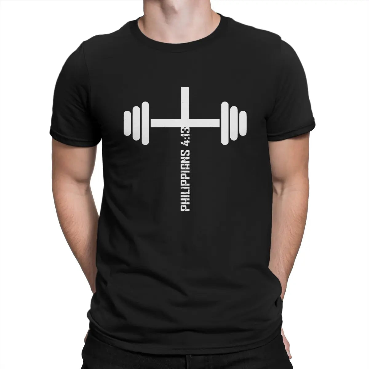 Philippians 4:13 Fitness Tee - Vintage Christian Workout Shirt