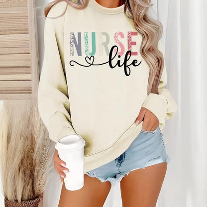 “Nurse Life Sweatshirt | Cozy Graphic Crewneck for Women | Gather & Co. LLC”