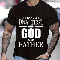 Men’s Christian T-Shirt – “I Took a DNA Test, God Is My Father” | Faith-Based Graphic Tee