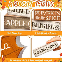 Autumn Harvest Wooden Table Sign – Fall Decor Centerpiece for Kitchen, Table, and Home