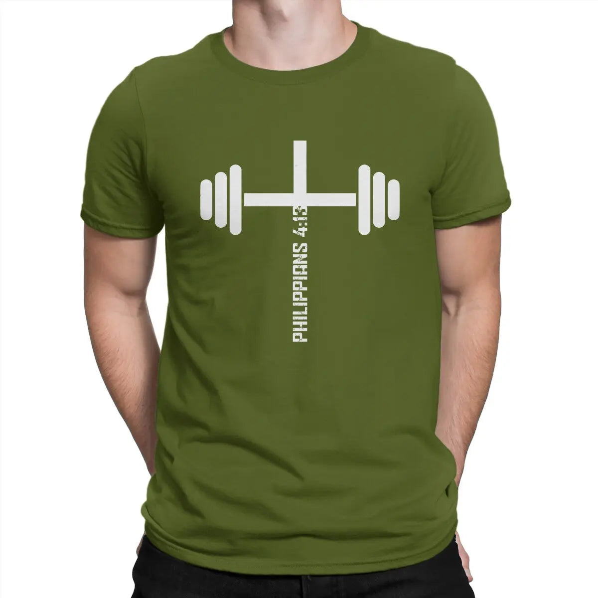Philippians 4:13 Fitness Tee - Vintage Christian Workout Shirt