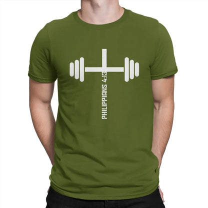Philippians 4:13 Fitness Tee - Vintage Christian Workout Shirt