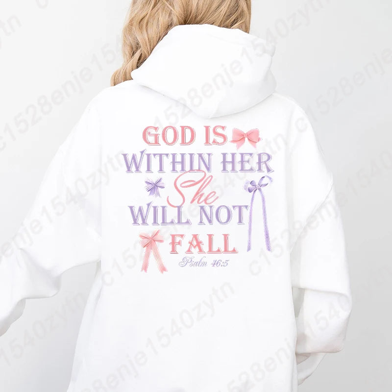 “God Is Within Her Hoodie | Psalm 46:5 Christian Women’s Faith Sweatshirt | Gather & Co. LLC”
