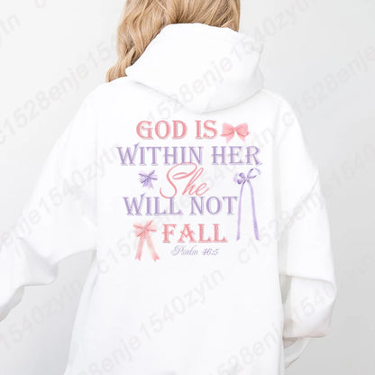 “God Is Within Her Hoodie | Psalm 46:5 Christian Women’s Faith Sweatshirt | Gather & Co. LLC”