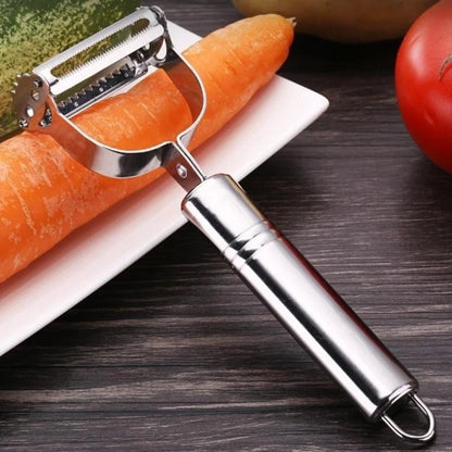 Stainless Steel Vegetable & Fruit Peeler – Julienne & Grater Slicer
