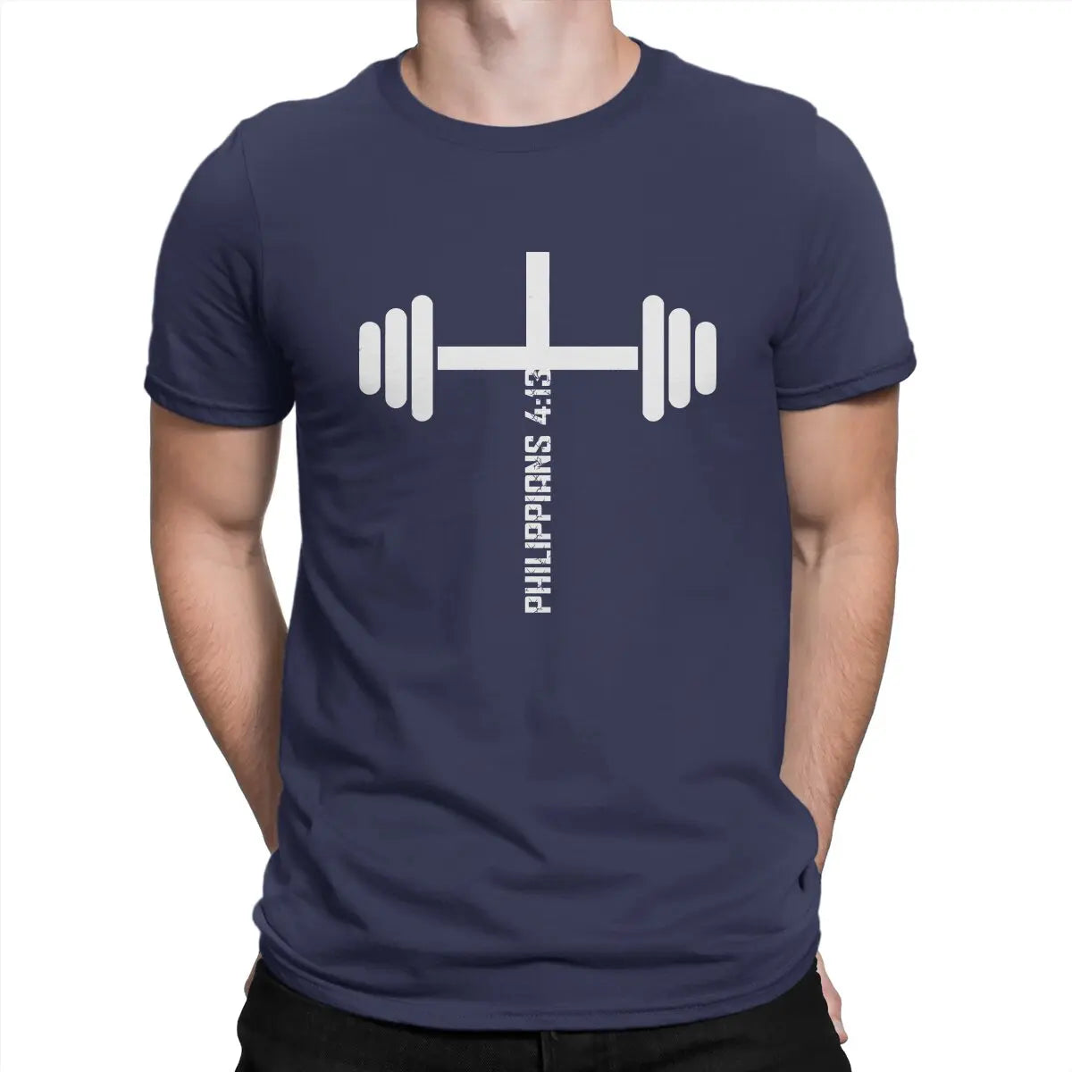 Philippians 4:13 Fitness Tee - Vintage Christian Workout Shirt
