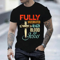 “Fully Vaccinated by the Blood of Jesus T-Shirt | Men’s Christian Faith Tee | Gather & Co. LLC”