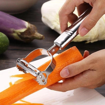 Stainless Steel Vegetable & Fruit Peeler – Julienne & Grater Slicer