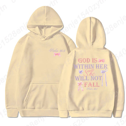 “God Is Within Her Hoodie | Psalm 46:5 Christian Women’s Faith Sweatshirt | Gather & Co. LLC”