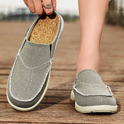 Canvas Slip - On Shoes For Men - Breathable Year - Round Comfort