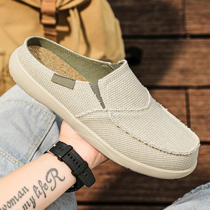 Canvas Slip - On Shoes For Men - Breathable Year - Round Comfort