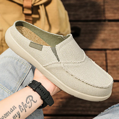 Canvas Slip - On Shoes For Men - Breathable Year - Round Comfort