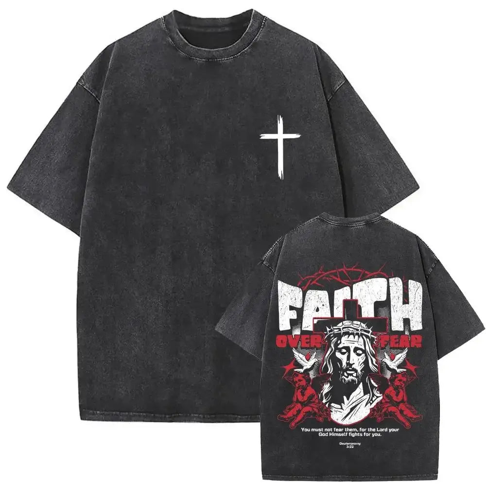 Men’s Christian Vintage Graphic Tees – Forgive Them Father + 30 Bold Faith-Based Designs