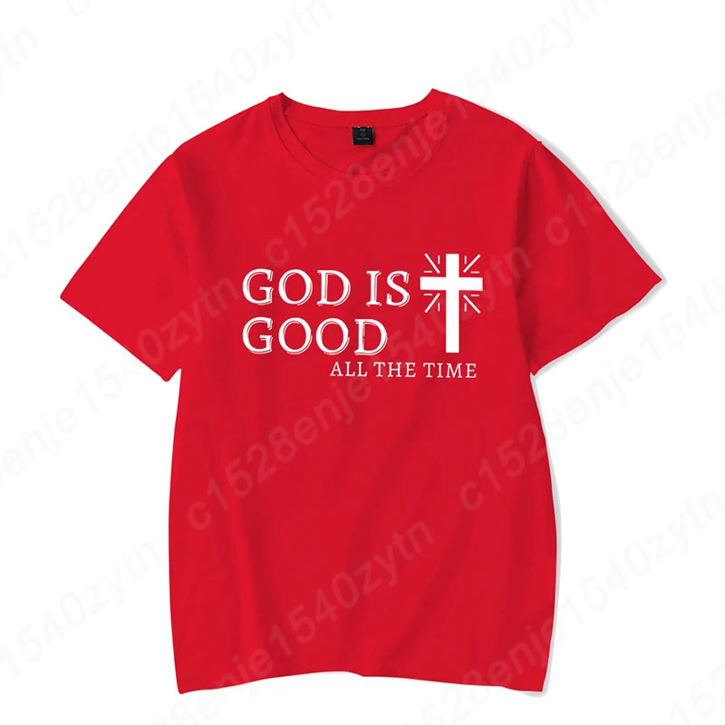 God Is Good All the Time – Men’s Christian T-Shirt | Faith-Based Black Tee