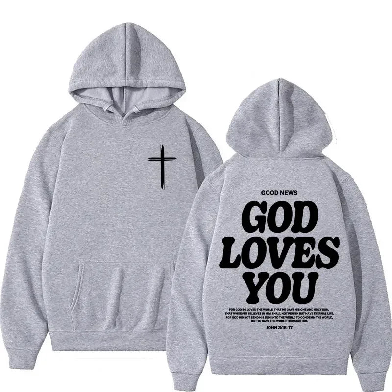 “God Loves You Unisex Christian Hoodie | 20+ Bible Verse Designs | Men’s & Women’s Faith Sweatshirts | Gather & Co. LLC”