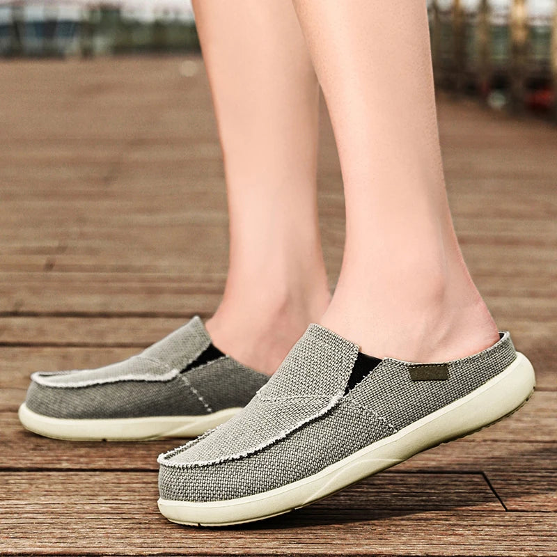 Canvas Slip - On Shoes For Men - Breathable Year - Round Comfort
