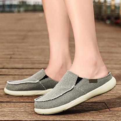 Canvas Slip - On Shoes For Men - Breathable Year - Round Comfort