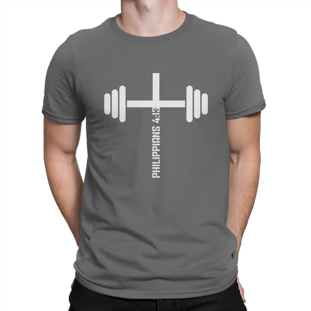 Philippians 4:13 Fitness Tee - Vintage Christian Workout Shirt