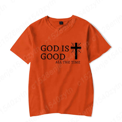 God Is Good All the Time – Men’s Christian T-Shirt | Faith-Based Black Tee