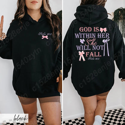 “God Is Within Her Hoodie | Psalm 46:5 Christian Women’s Faith Sweatshirt | Gather & Co. LLC”
