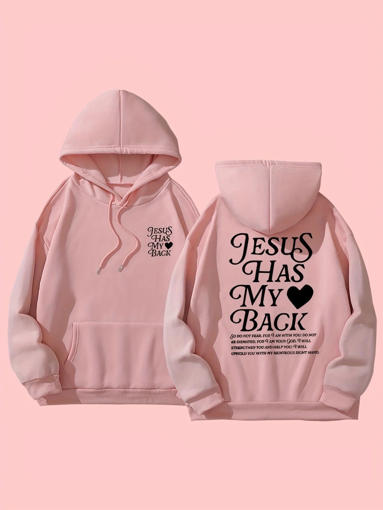 Jesus Has My Back Women’s Christian Hoodie | Faith Pullover Sweatshirt | Inspirational Streetwear by Gather & Co. LLC