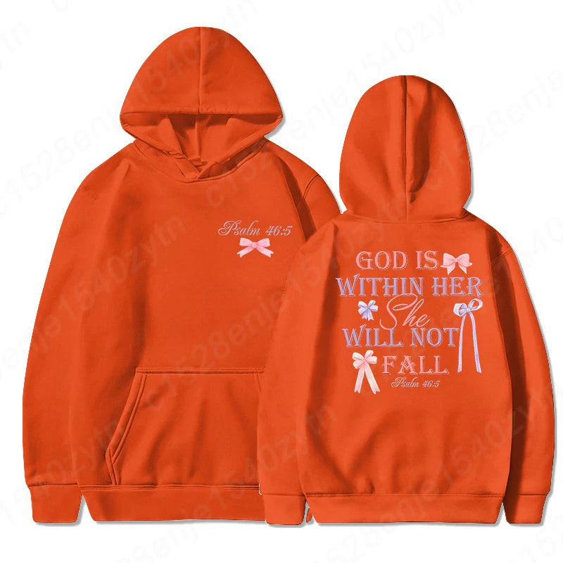“God Is Within Her Hoodie | Psalm 46:5 Christian Women’s Faith Sweatshirt | Gather & Co. LLC”