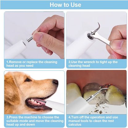 Ultrasonic Pet Tooth Cleaner - Electric Scaler For Dogs & Cats ( Plaque & Tartar Remover )