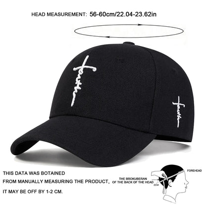 Fashion Faith Embroidery Baseball Cap Men Women Spring Summer Sun Hats Cotton Snapback Hat Unises Hip Hop Trucker Caps Gorras
