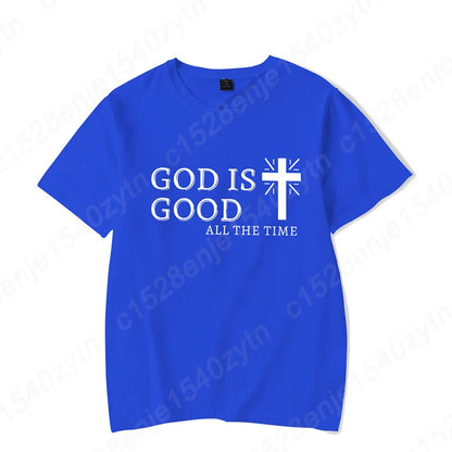 God Is Good All the Time – Men’s Christian T-Shirt | Faith-Based Black Tee