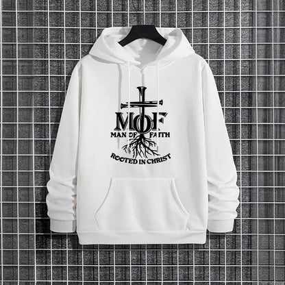 “Man of Faith Christian Hoodie | Bible Verse Streetwear Sweatshirt for Men | Gather & Co. LLC”