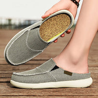 Canvas Slip - On Shoes For Men - Breathable Year - Round Comfort